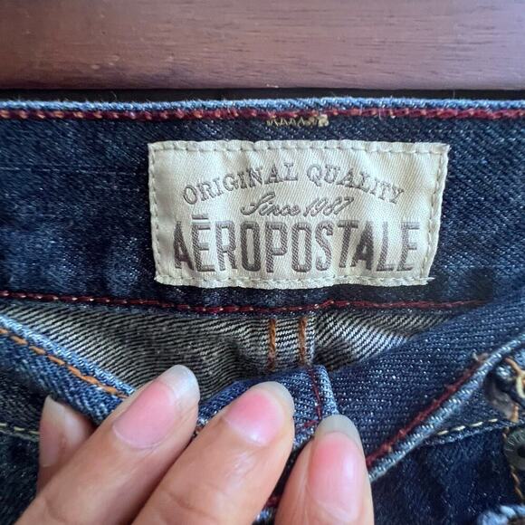 Aeropostale Jeans Men's 28x30 Fits Blue Driggs Slim Bootcut Low Rise Cotton - Picture 5 of 7